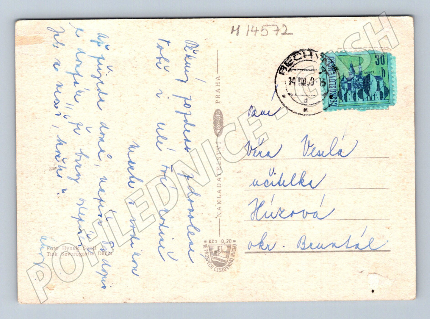 Pohlednice Bechyně historická 1969 (M14572)