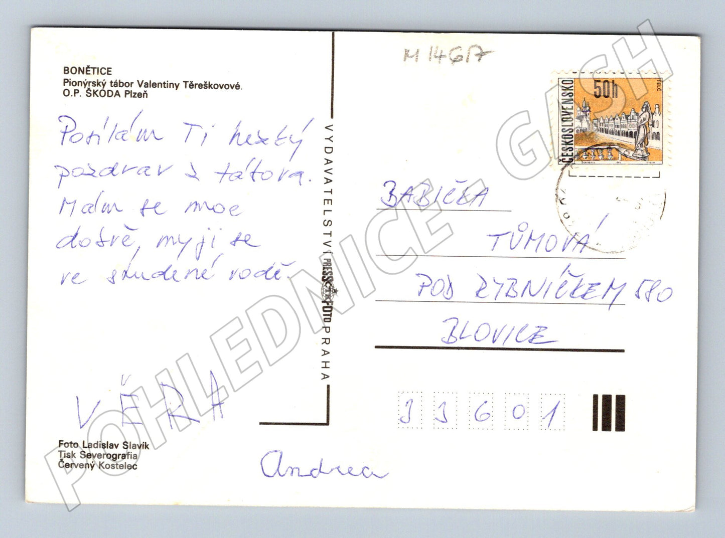 Pohlednice pionýrský tábor Bonětice (M14617)