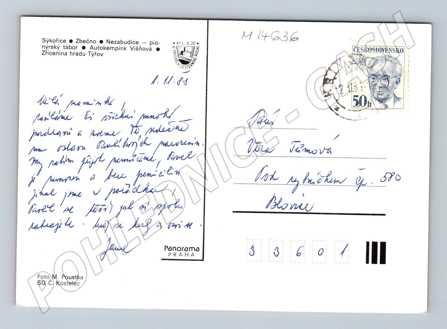 Pohlednice Sýkořice, Zbečno, Višňová (M14636)