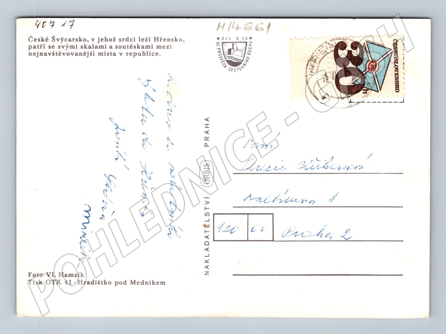 Pohlednice Hřensko, České Švýcarsko (M14661)