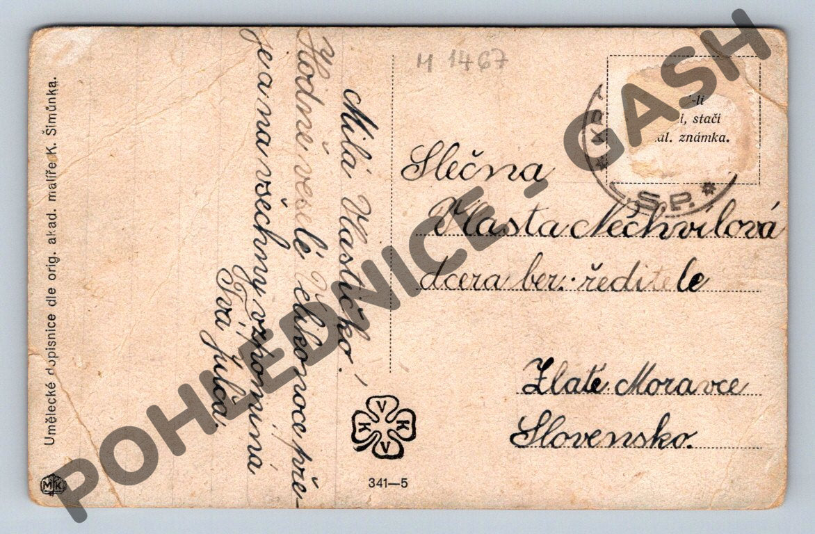 Pohlednice Velikonoční folklór kroje etnografie (M1467)