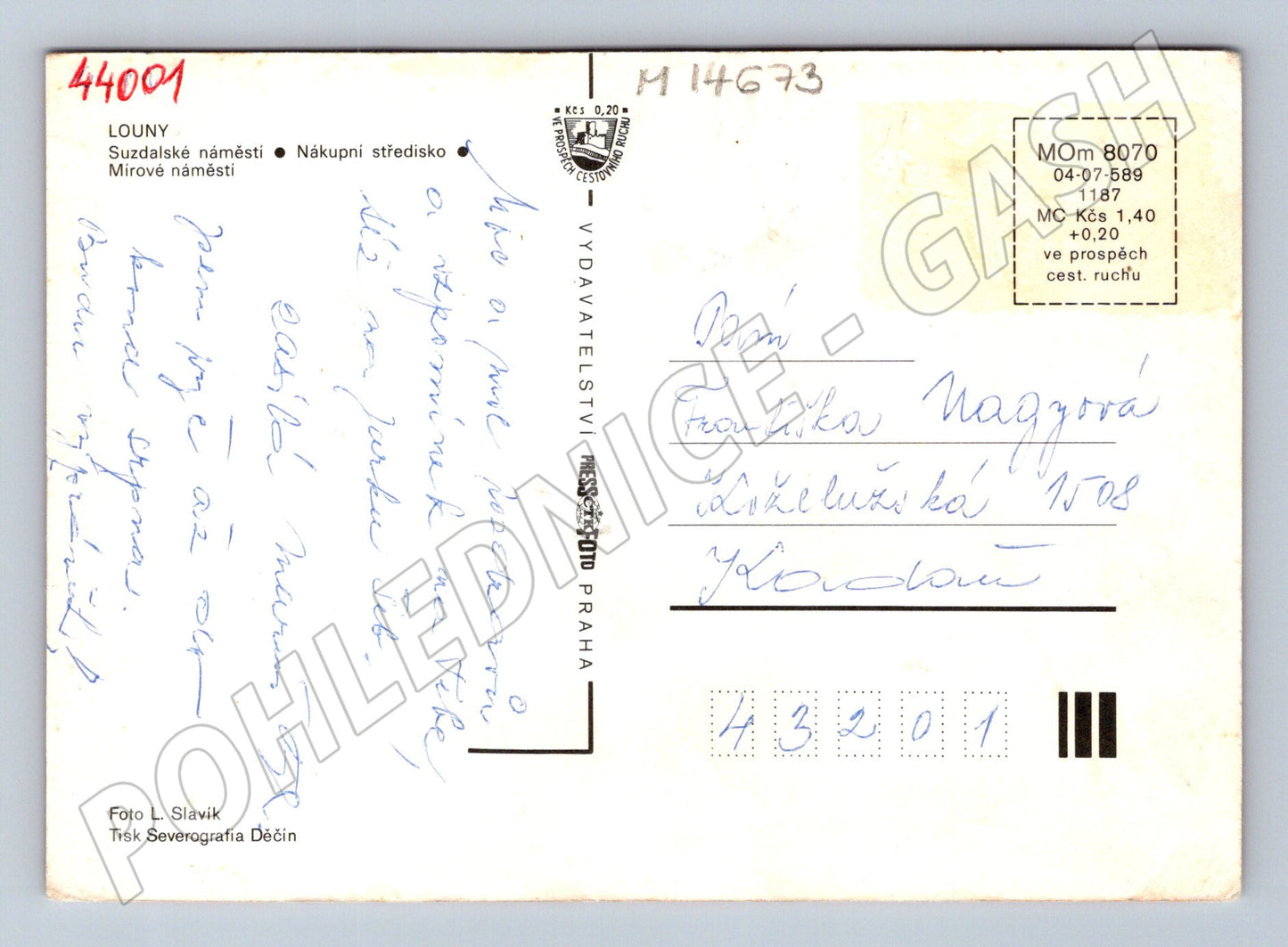 Pohlednice Louny Česká republika (M14673)