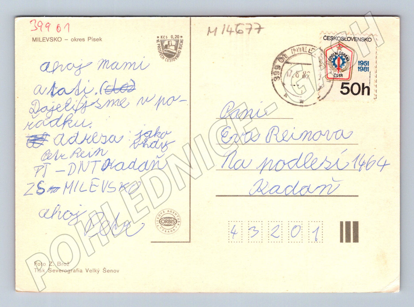 Pohlednice Milevsko (M14677)