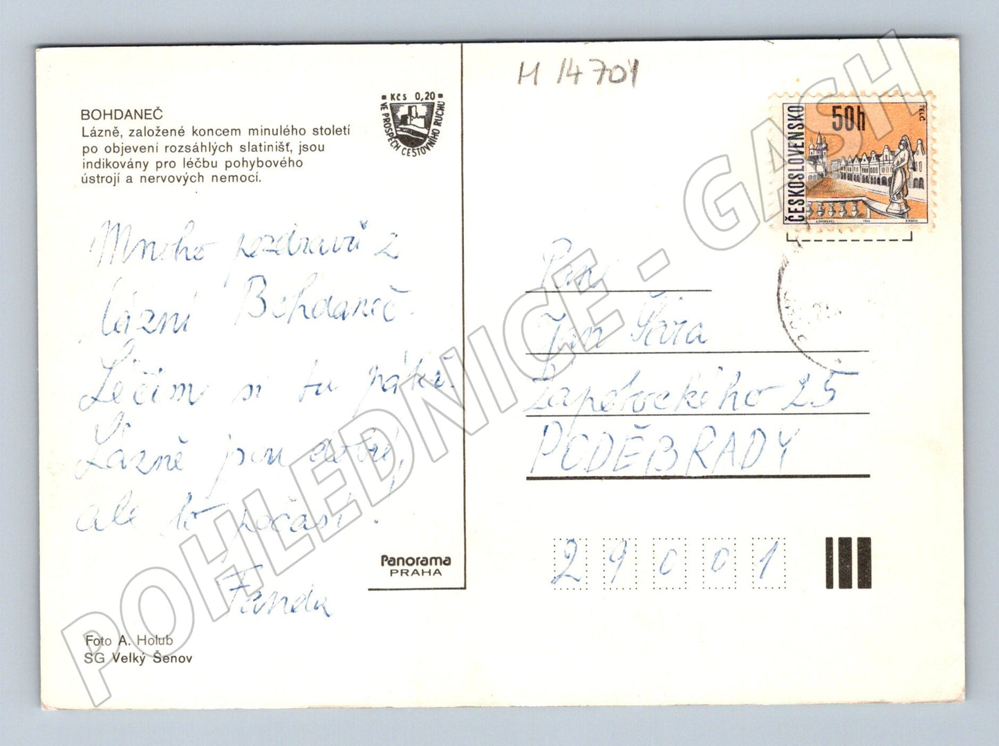 Pohlednice Bohdaneč lázeňské město s více záběry (M14701)