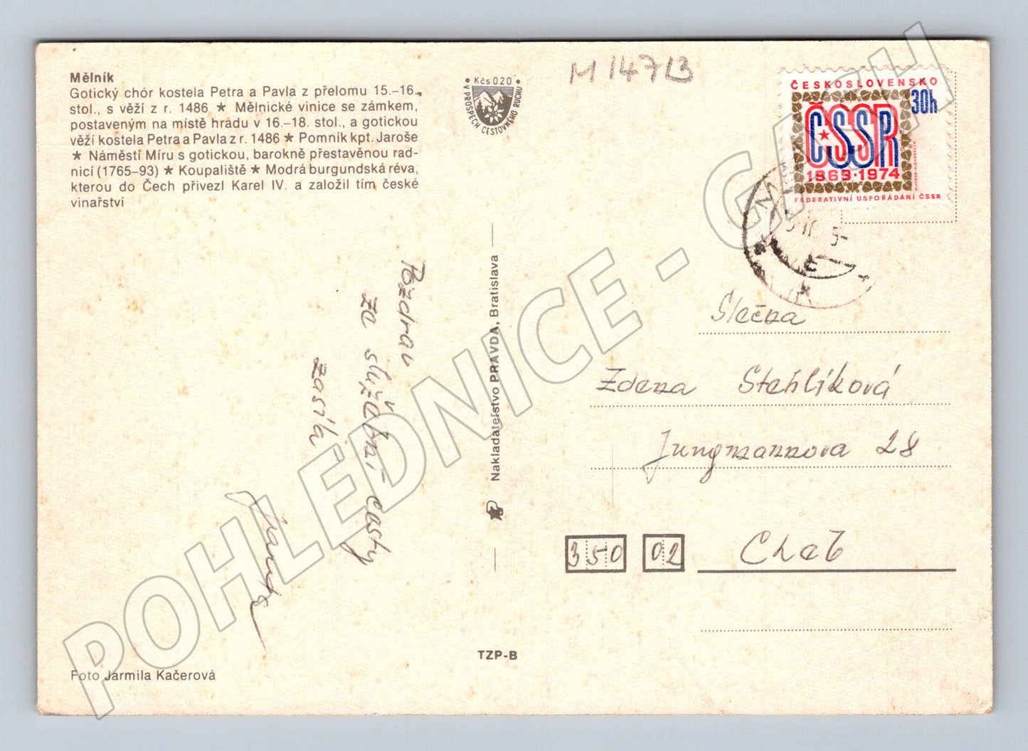 Pohlednice Mělník historická víceokénková (M14713)