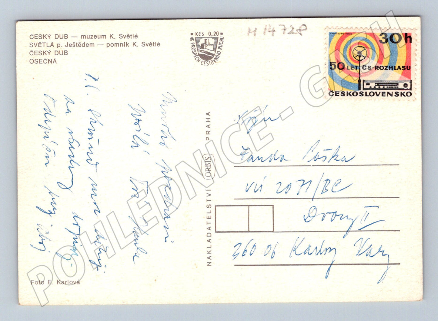 Pohlednice Český Dub památky Kraj Karolíny Světlé, (M14728)