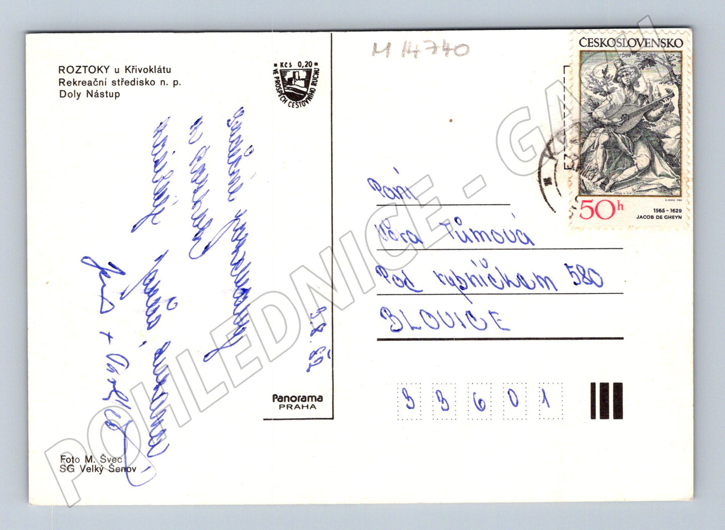 Pohlednice Roztoky u Křivoklátu rekreační středisko (M14740)