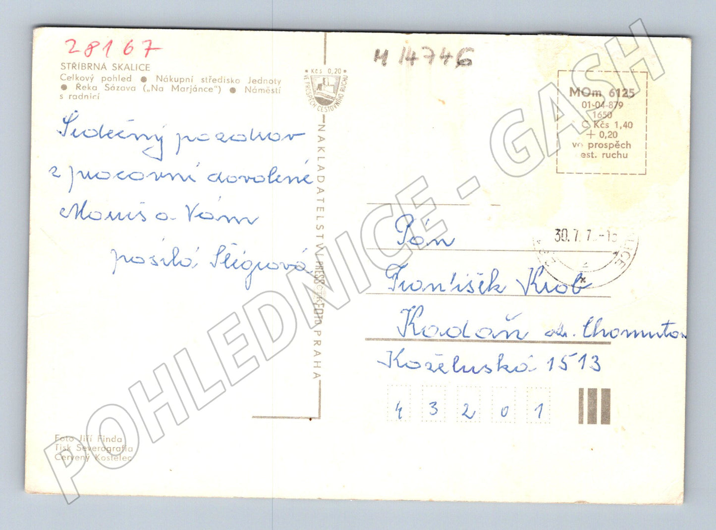 Pohlednice Stříbrná Skalice koláž (M14746)