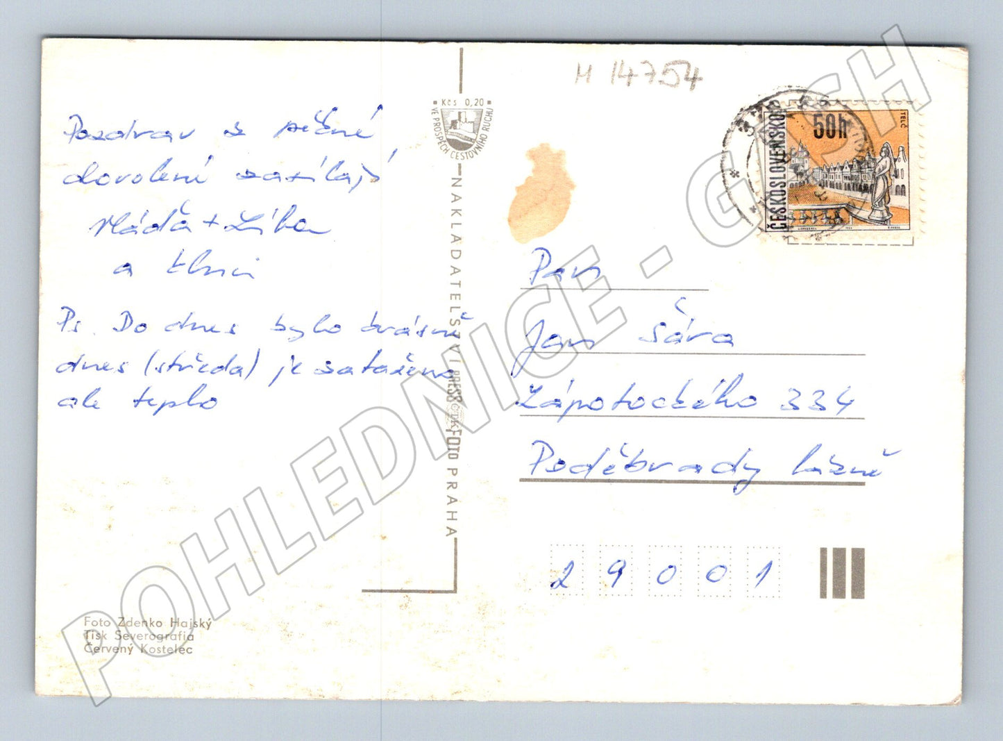 Pohlednice Kunžak – Zvole (M14754)
