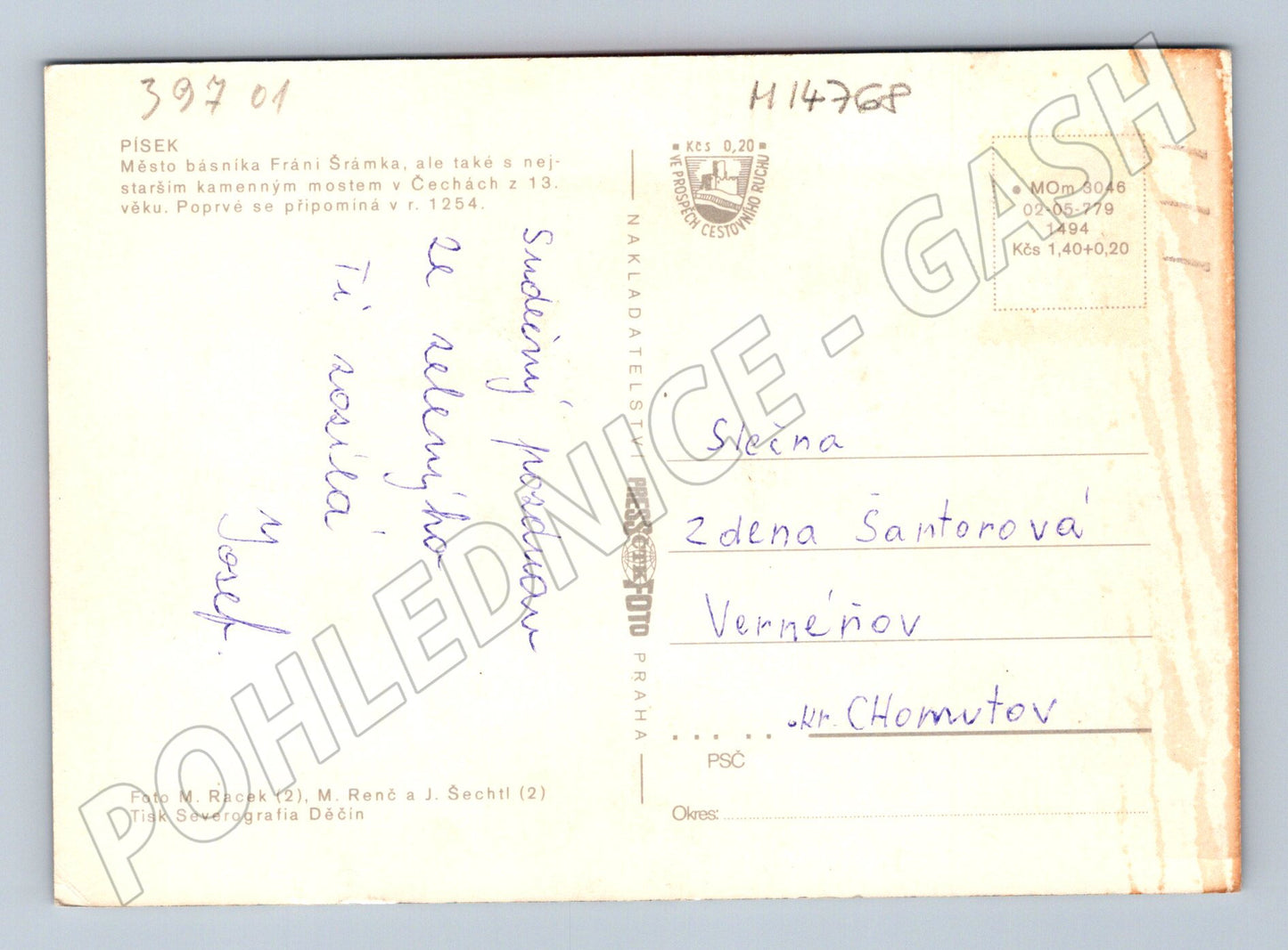 Pohlednice Písek víceobrázková koláž (M14768)