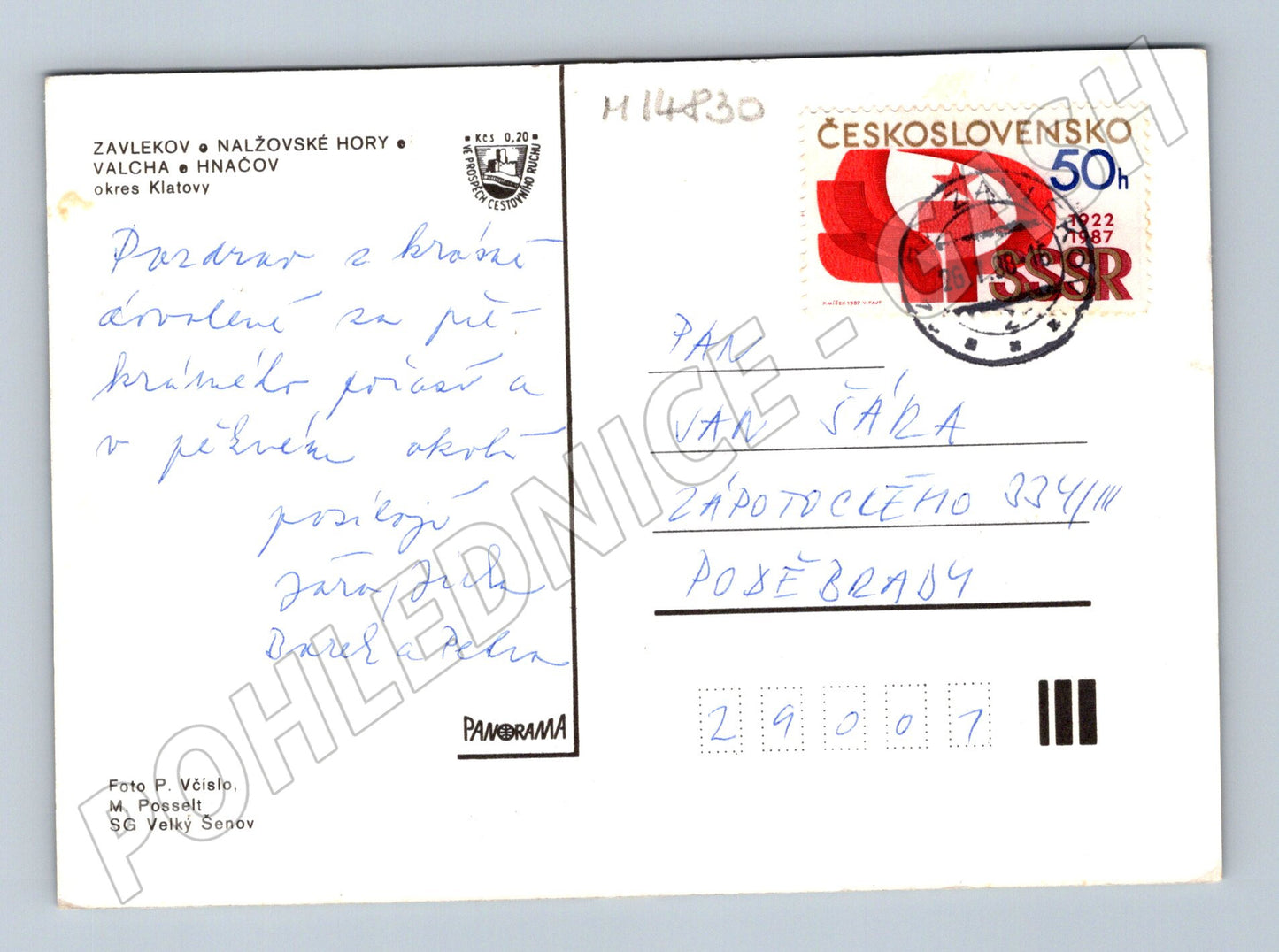 Pohlednice Zavlekov Nalžovské Hory (M14830)