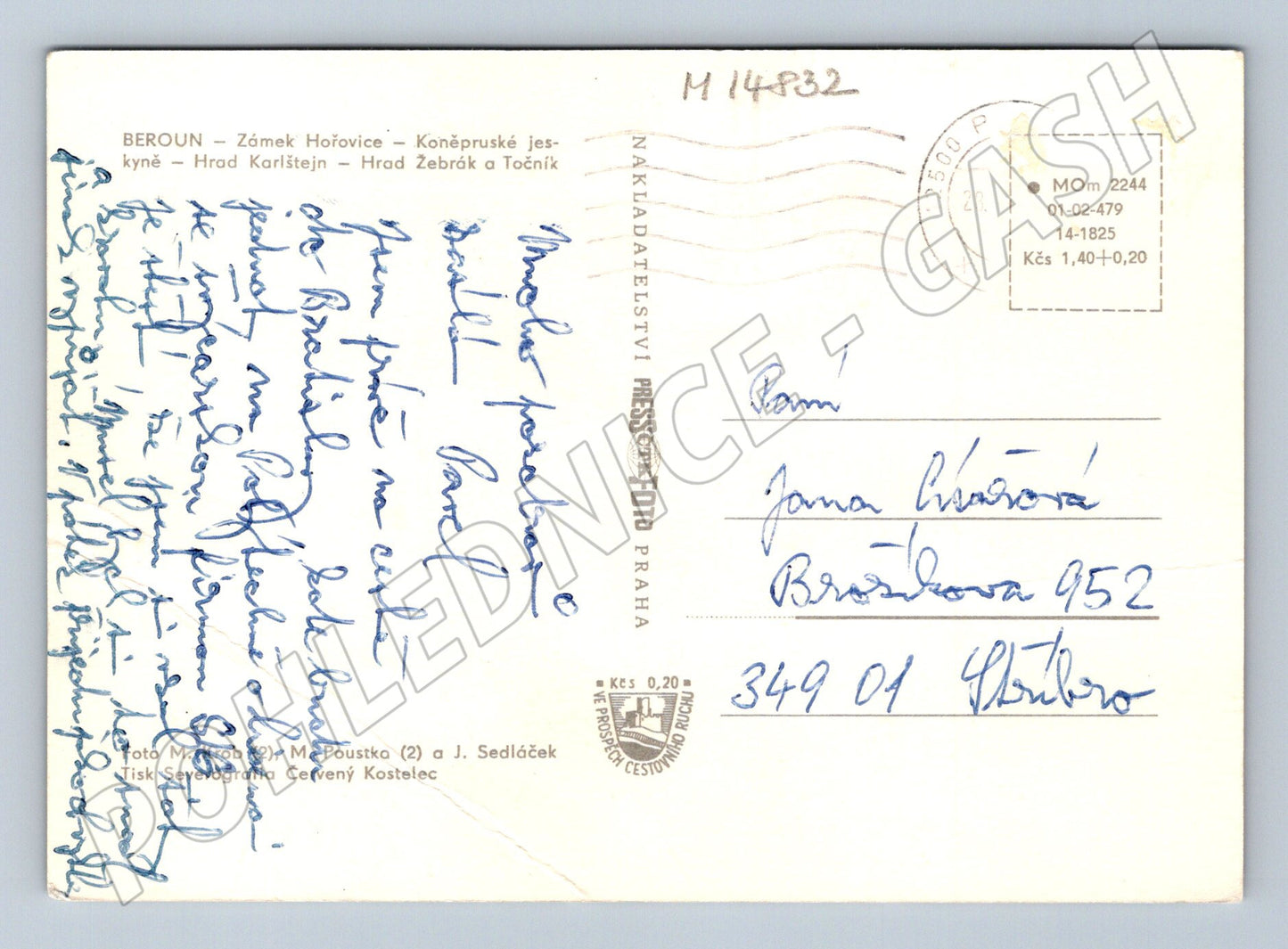 Pohlednice Koláž památek Berounsko (M14832)