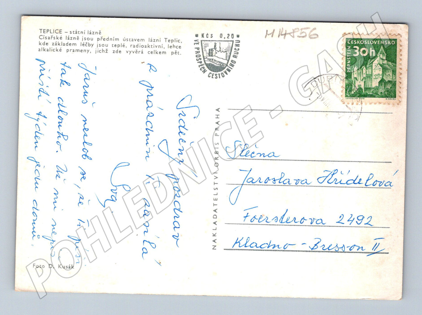 Pohlednice Císařské lázně Teplice (M14856)