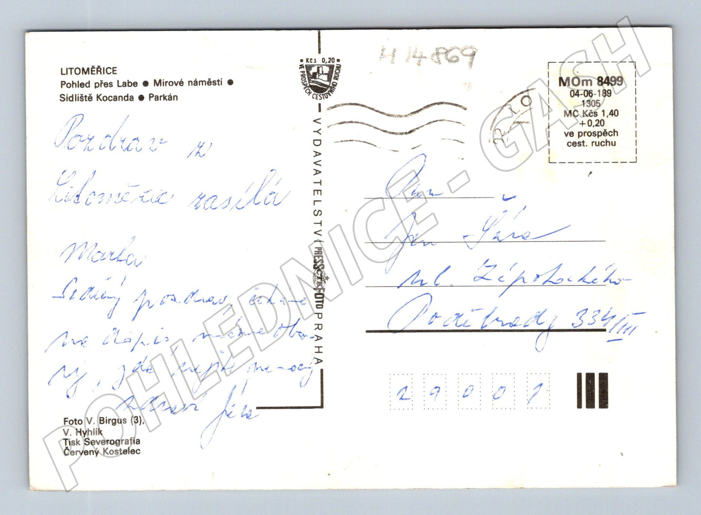 Pohlednice Litoměřice historická více záběrů (M14869)