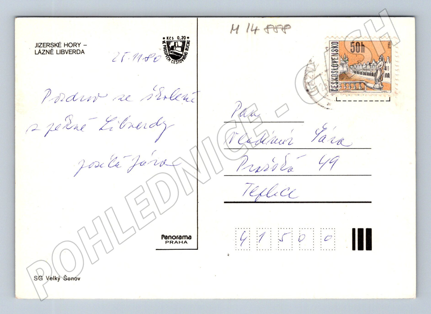 Pohlednice Lázně Libverda Jizerské hory (M14888)
