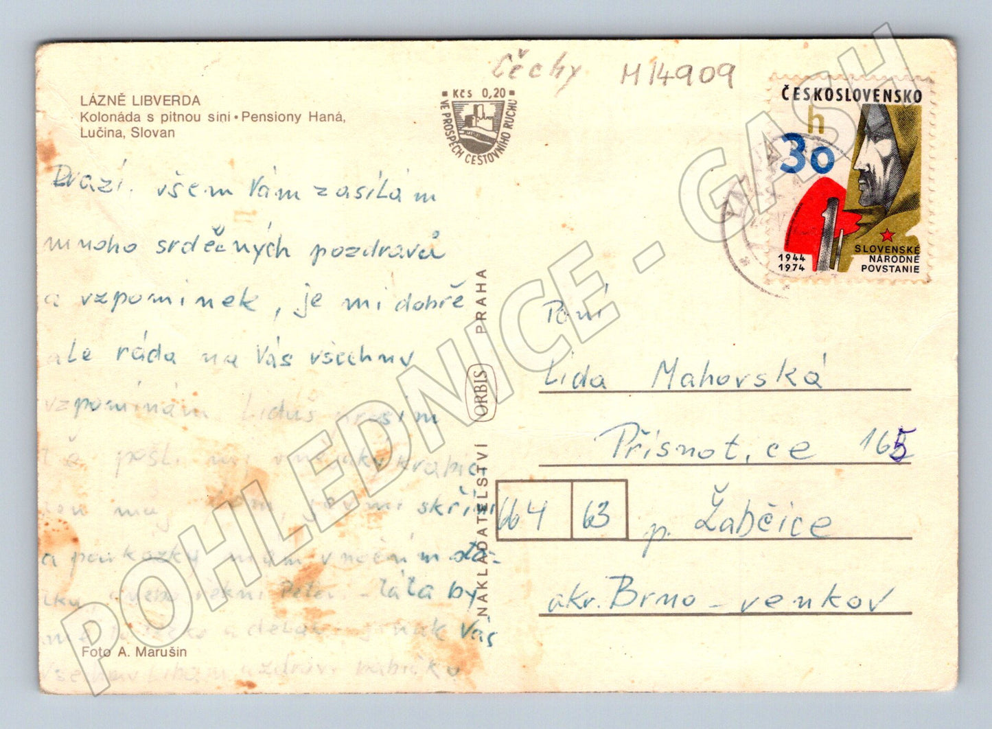 Pohlednice Lázně Libverda historická (M14909)