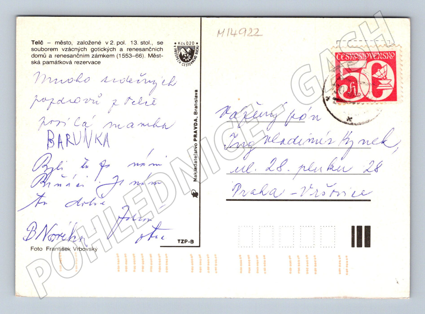 Pohlednice Telč Historické centrum (M14922)