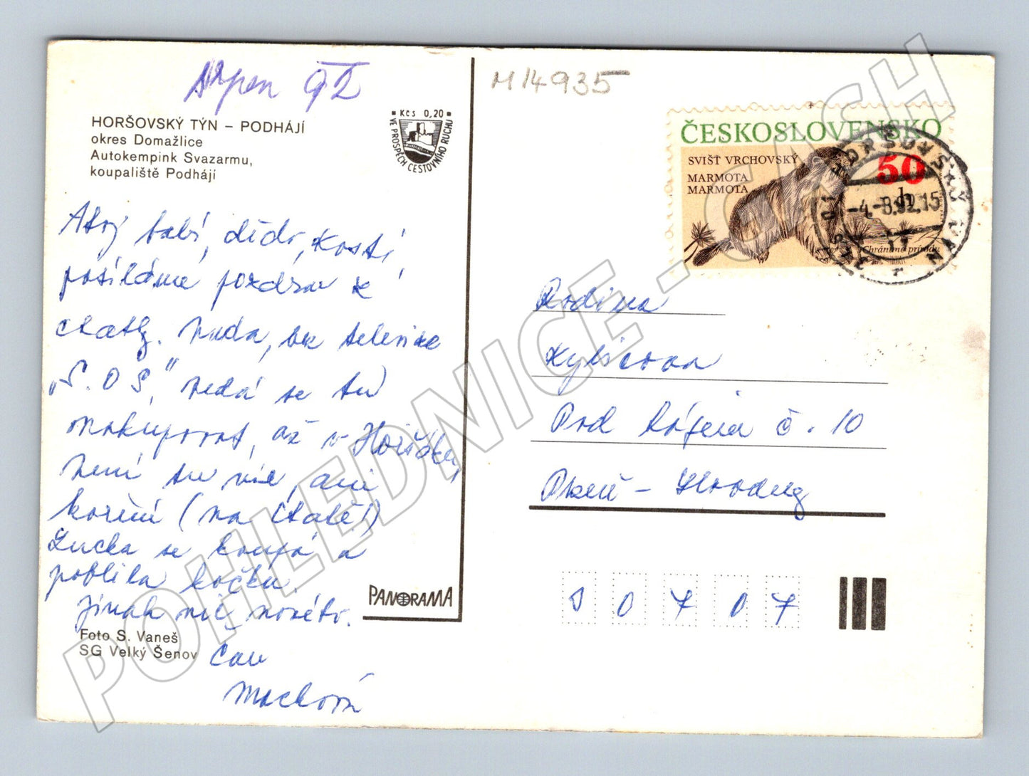 Pohlednice Horšovský Týn - Podhájí (M14935)