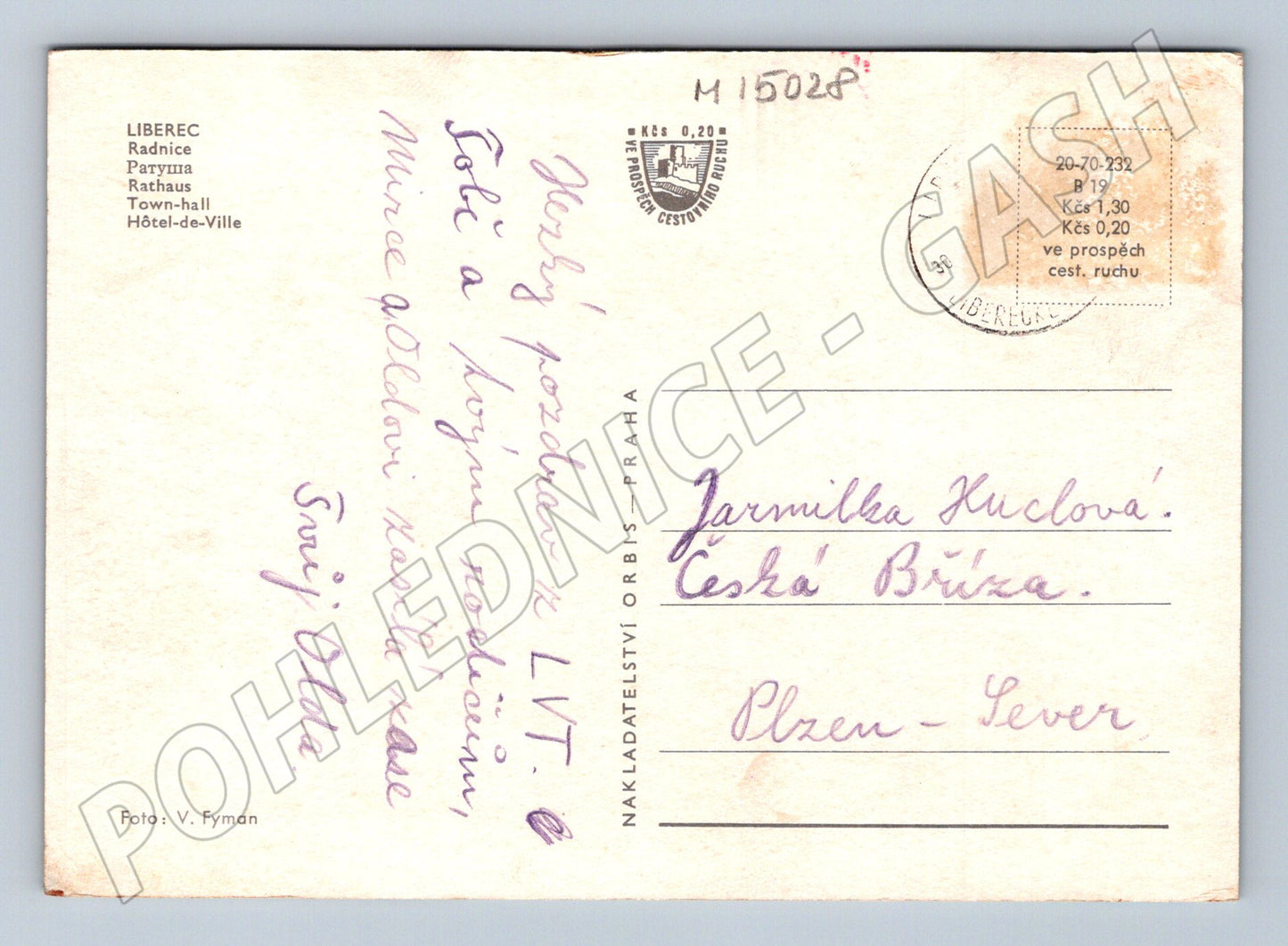 Pohlednice Liberec, radnice (M15028)