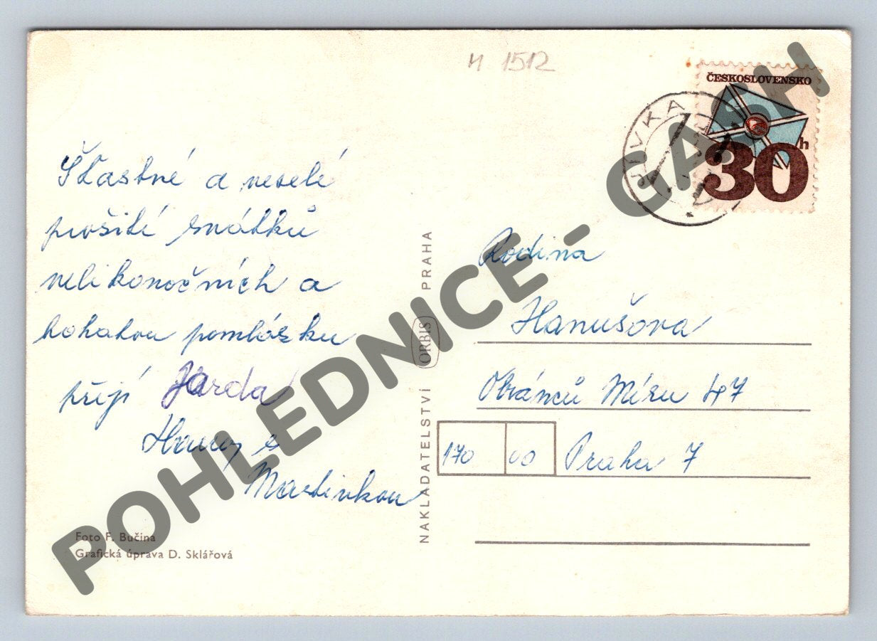 Postcard Easter hand-decorated Easter eggs (M1512)