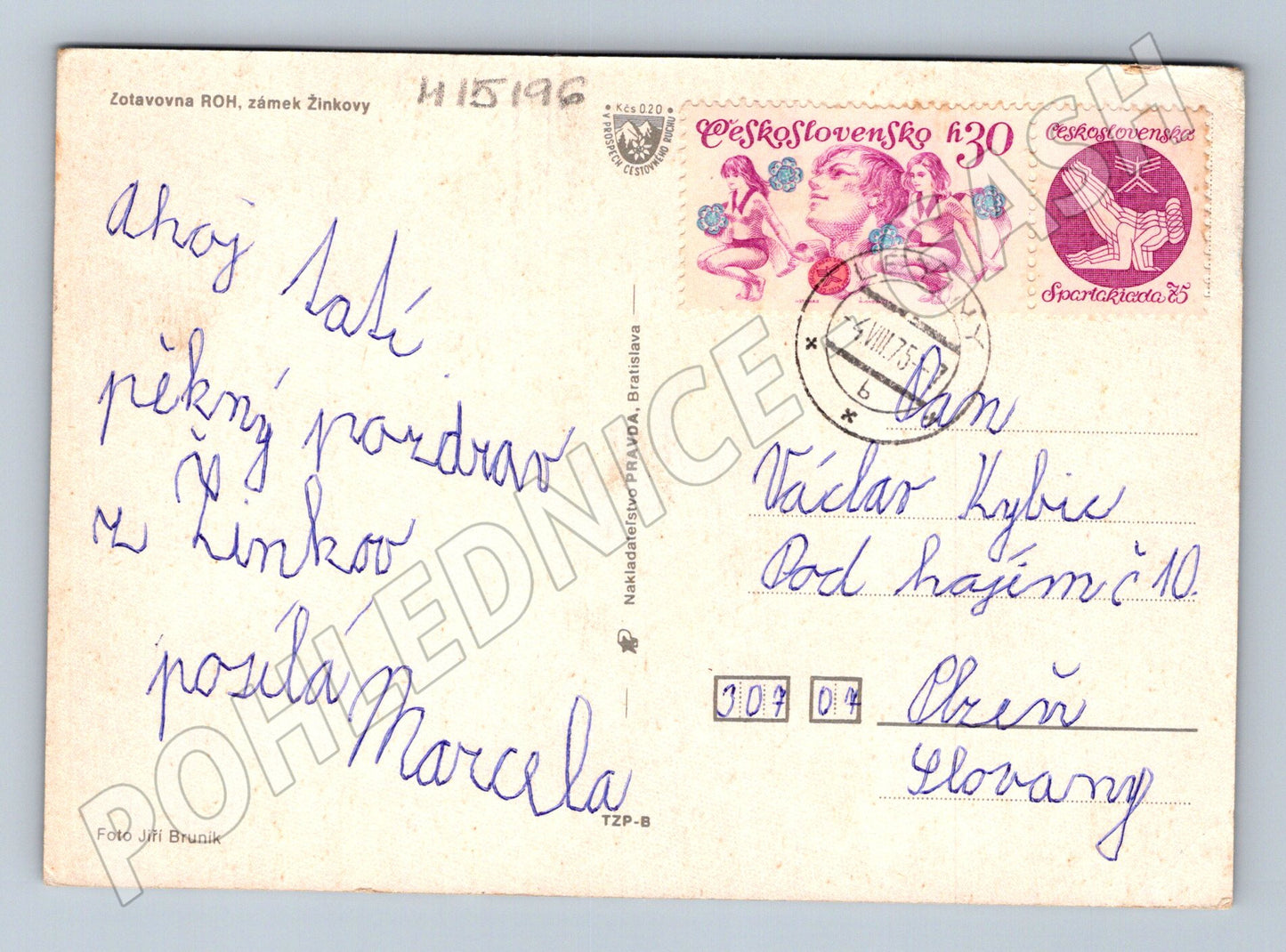 Pohlednice Žinkovy – zámek a okolí (M15196)