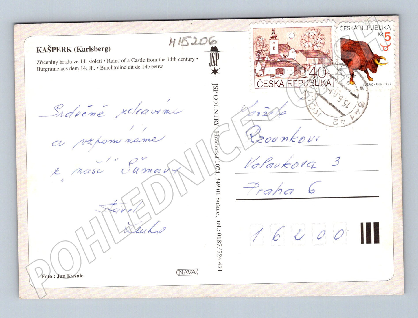 Pohlednice Kašperk – Šumava 1996 (M15206)