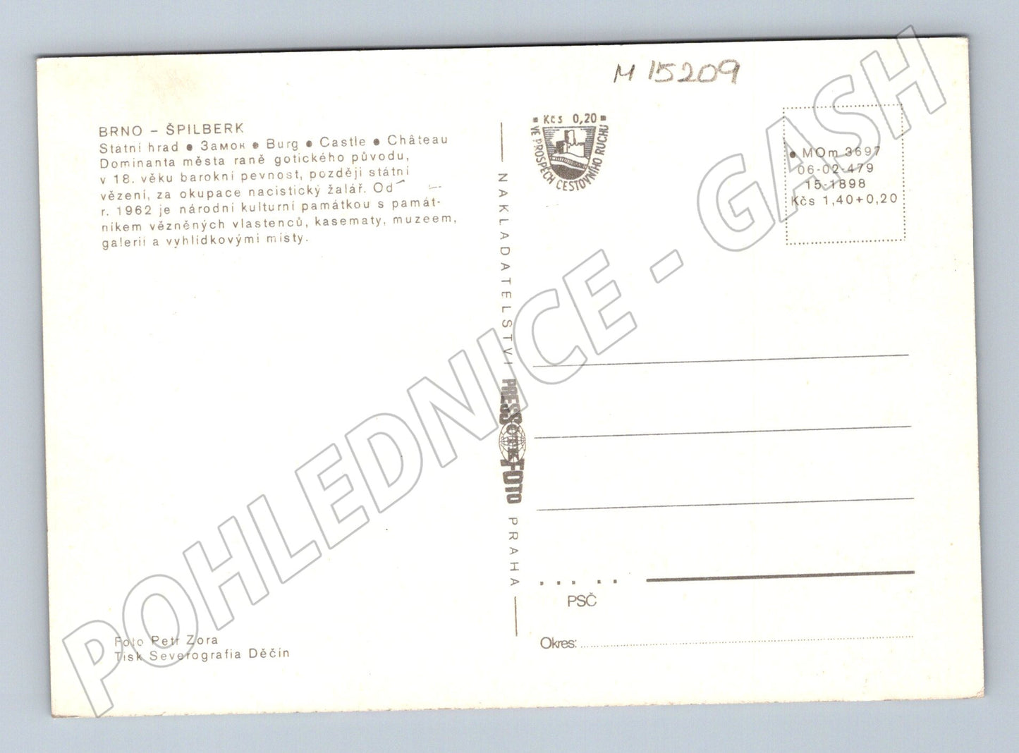 Pohlednice Hrad Špilberk Brno – koláž (M15209)