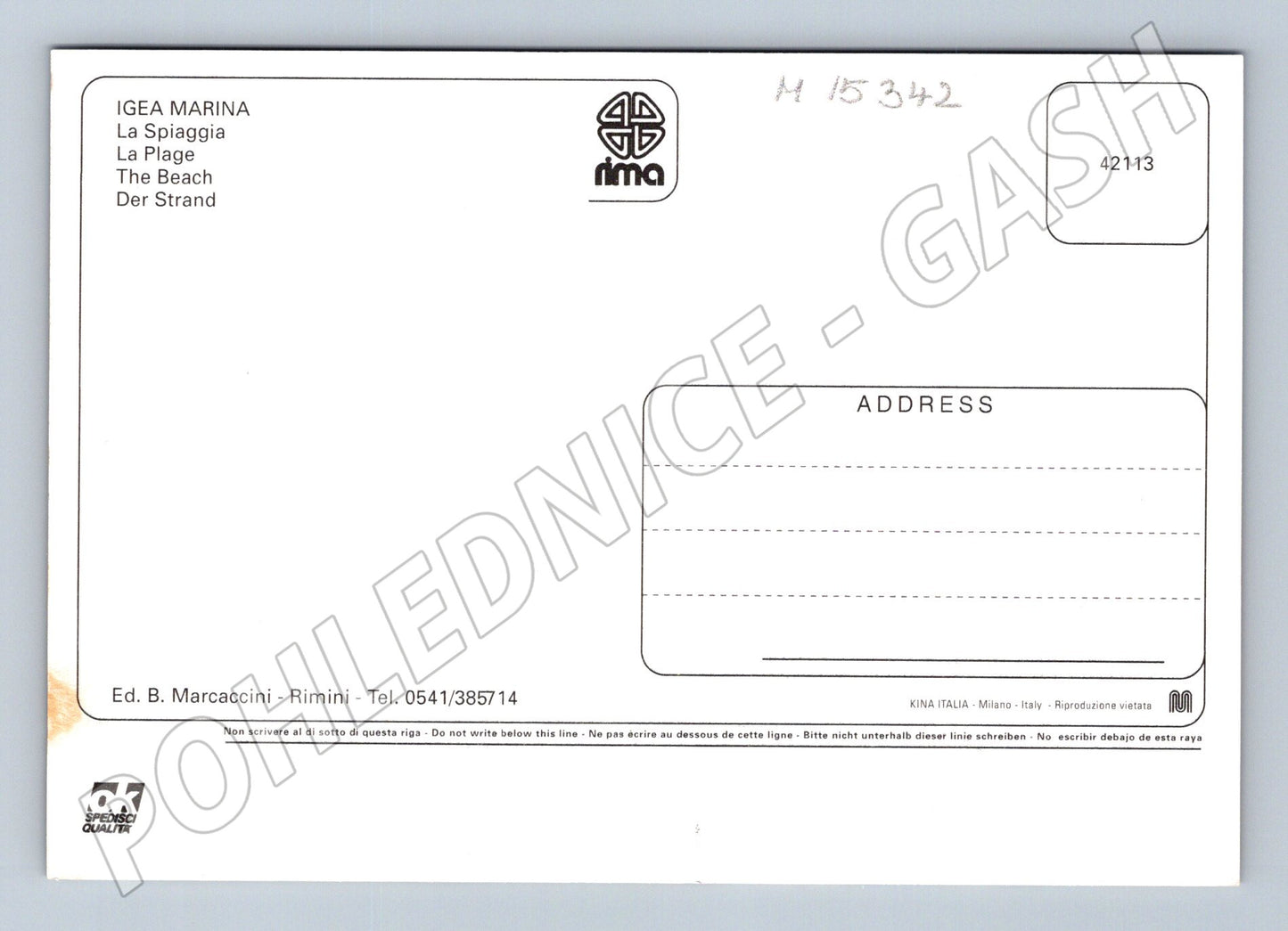 Pohlednice Igea Marina – pláž a promenáda (M15342)