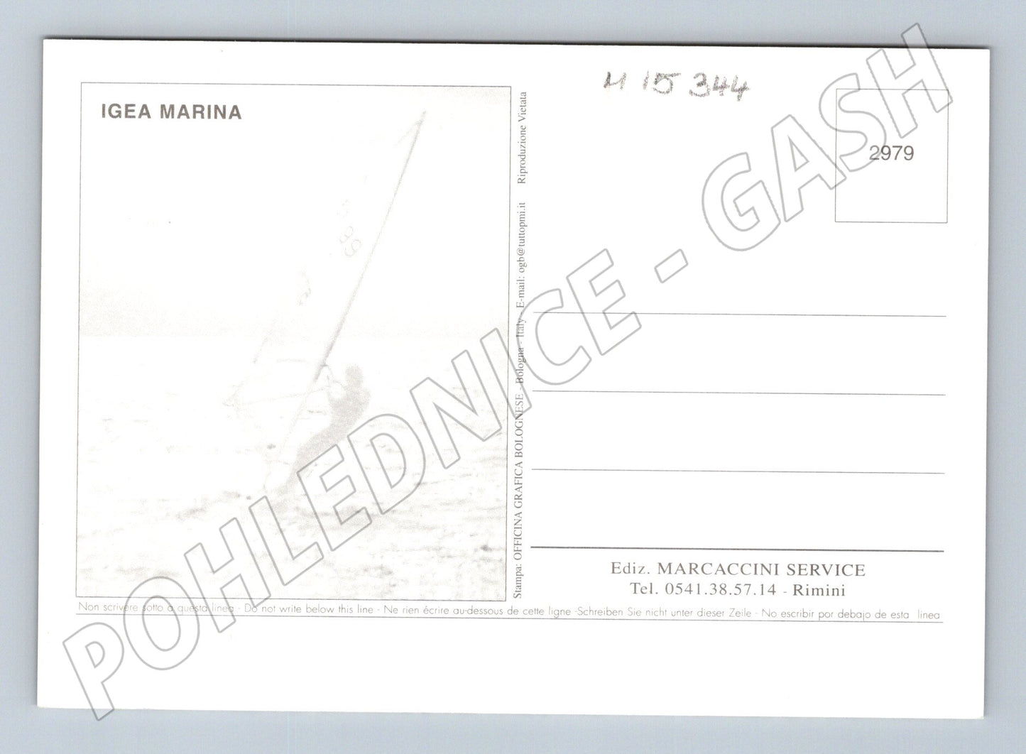 Pohlednice Igea Marina – letní pláž (M15344)