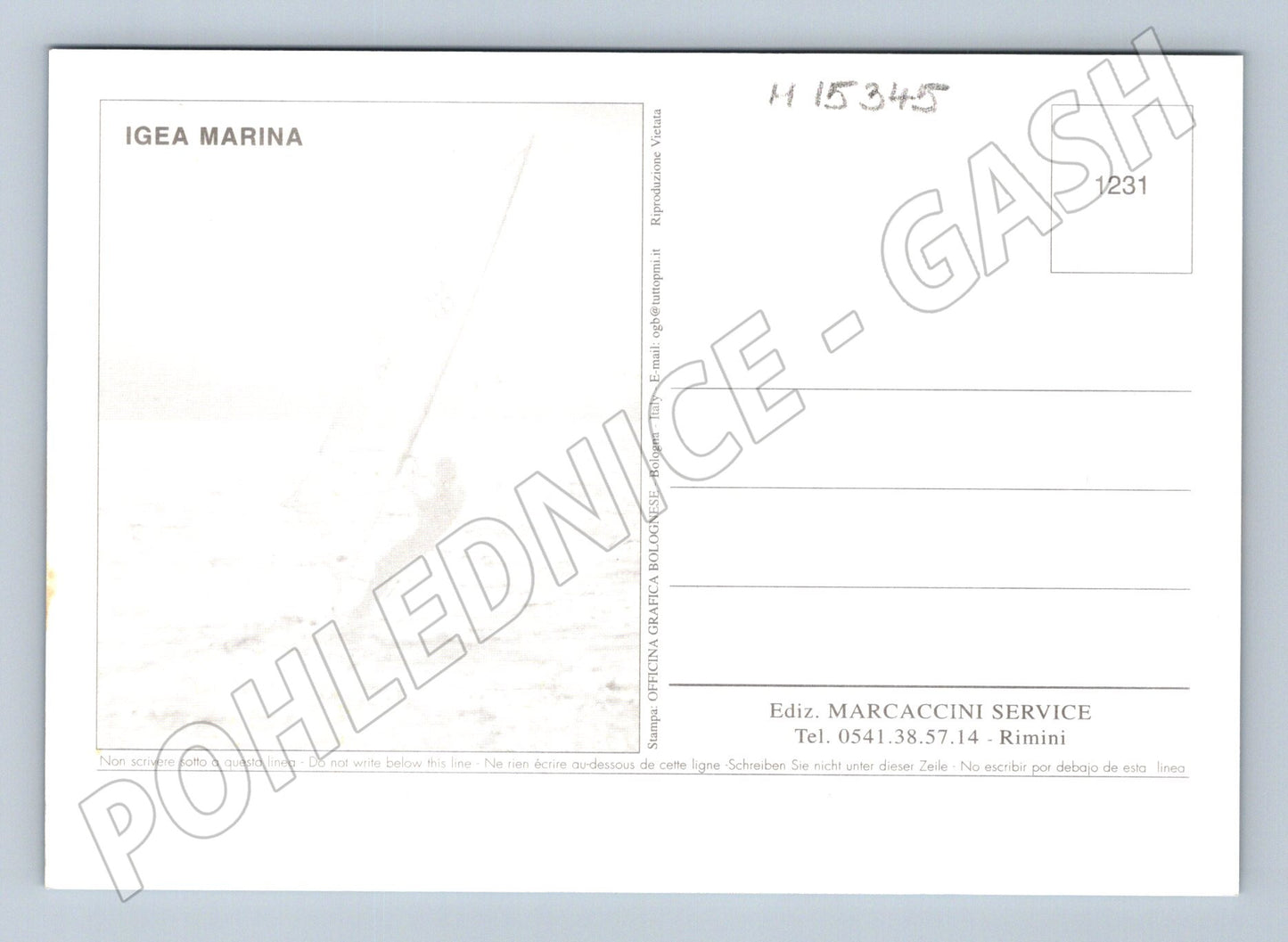 Pohlednice Igea Marina – barevná plážová scéna (M15345)