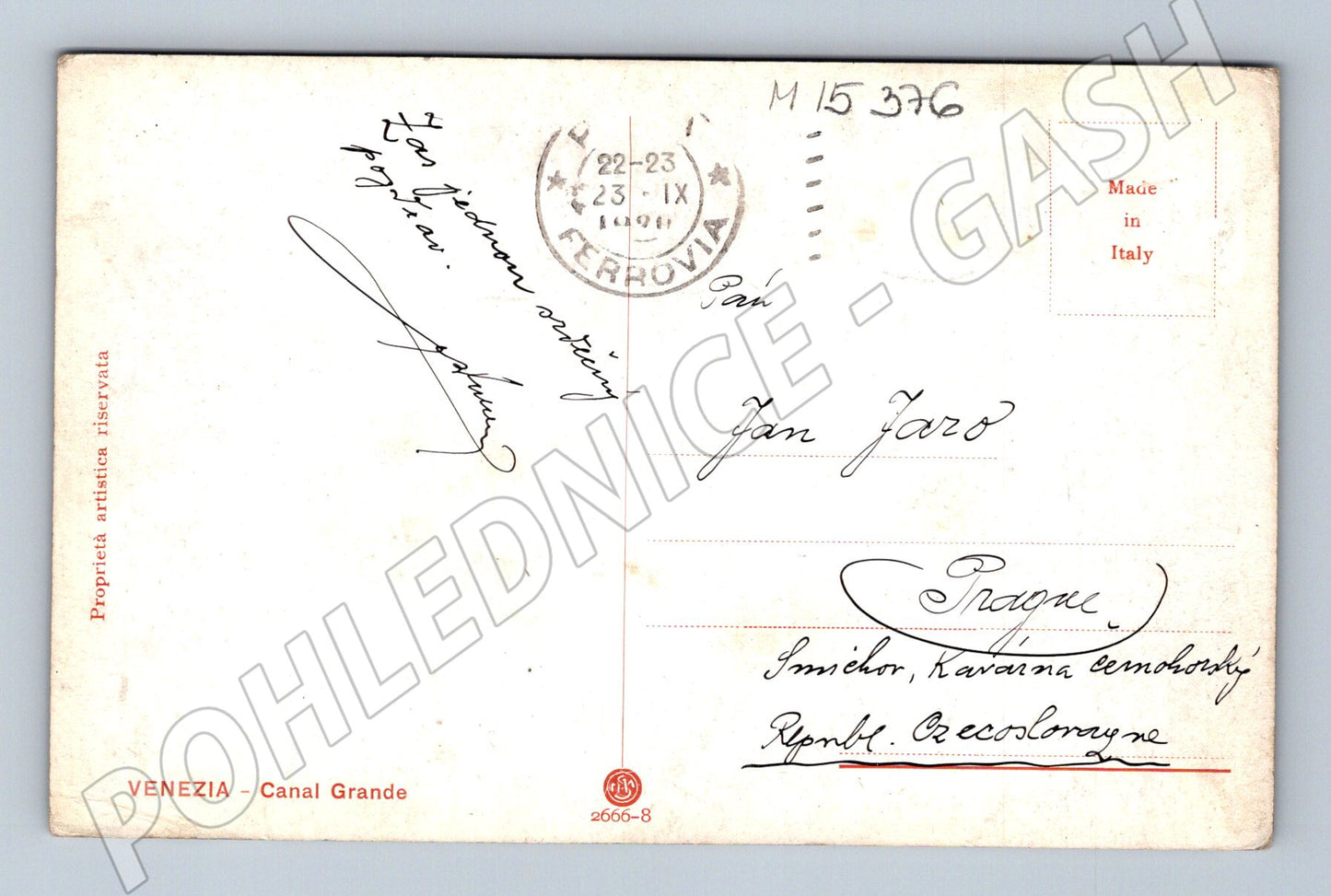 Pohlednice Benátky – Canal Grande, umělecká (M15376)