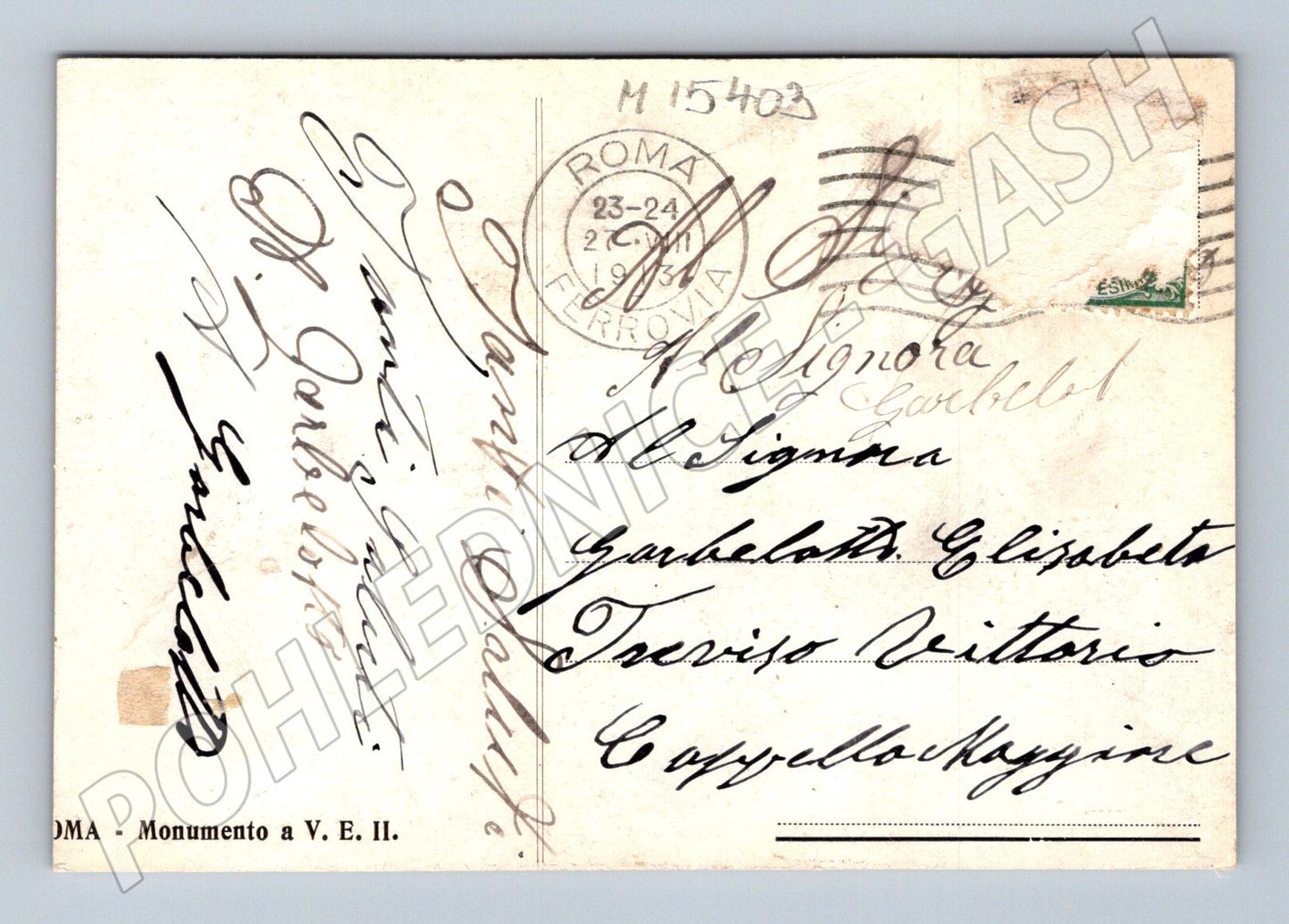 Pohlednice Řím – Vittorio Emanuele II., 1924 (M15403)