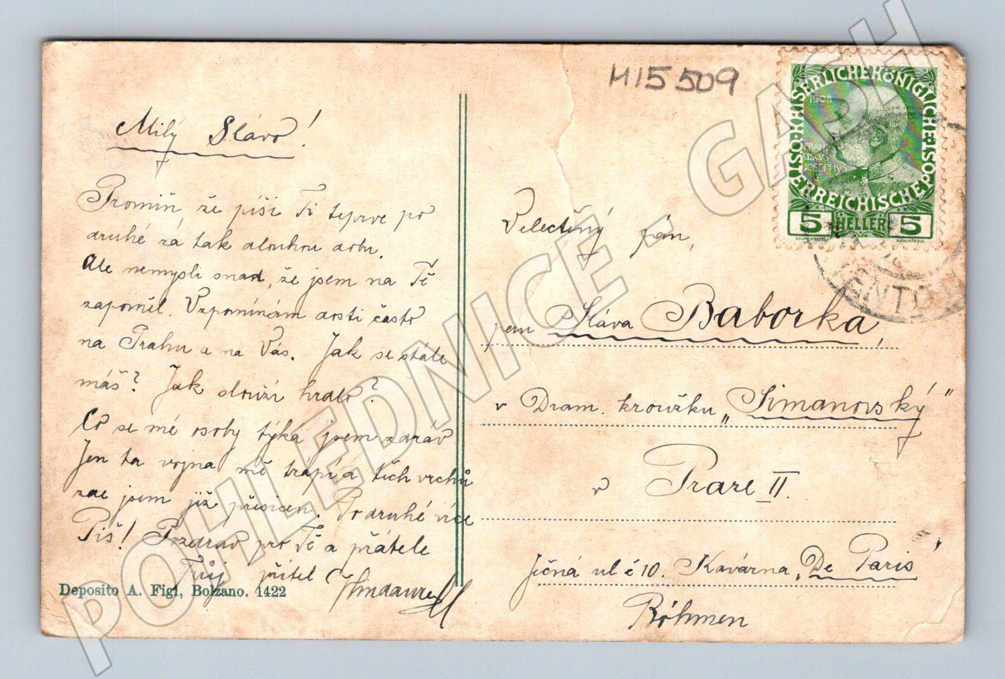 Pohlednice Arco – Rakousko-Uhersko, 1908 (M15509)