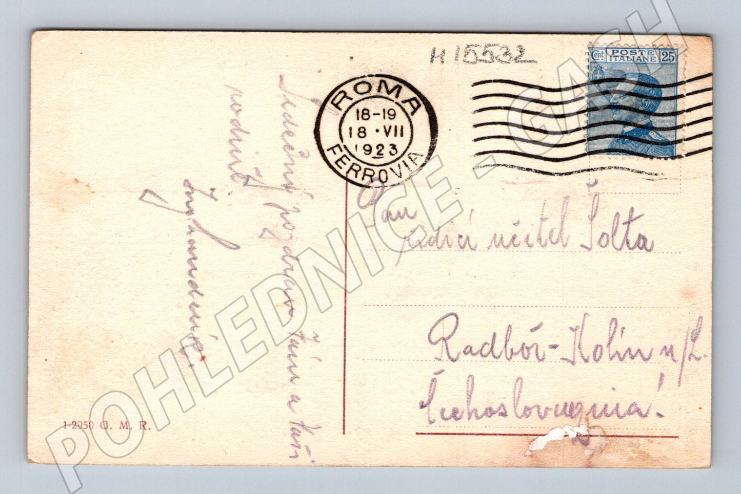Pohlednice Řím/Vatikán – bazilika sv. Petra, 1923 (M15532)