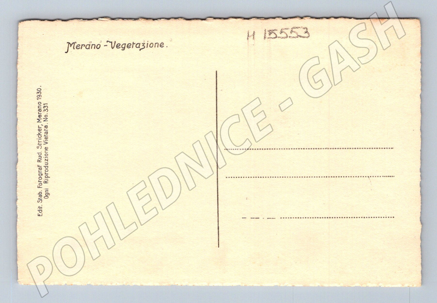 Pohlednice Merano – vegetace, 1930 (M15553)
