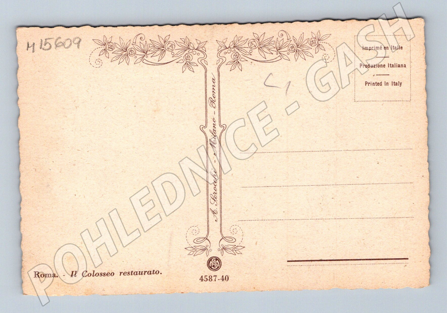 Pohlednice Řím – Koloseum restaurato (M15609)