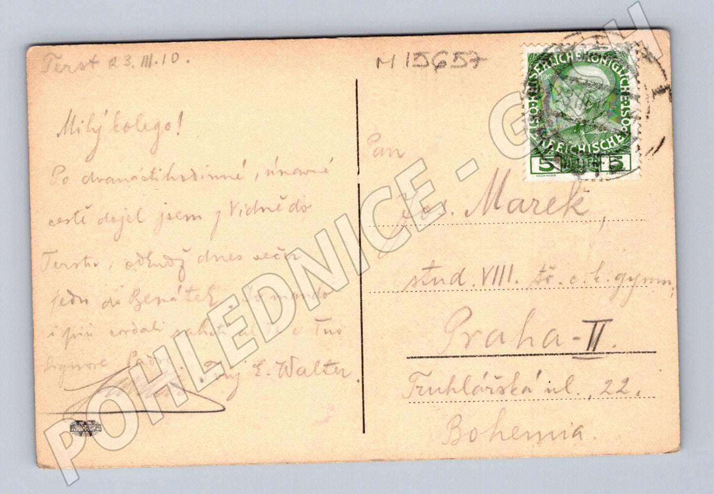 Pohlednice Molo S. Carlo – přístav, lodě, prošlá (M15657)