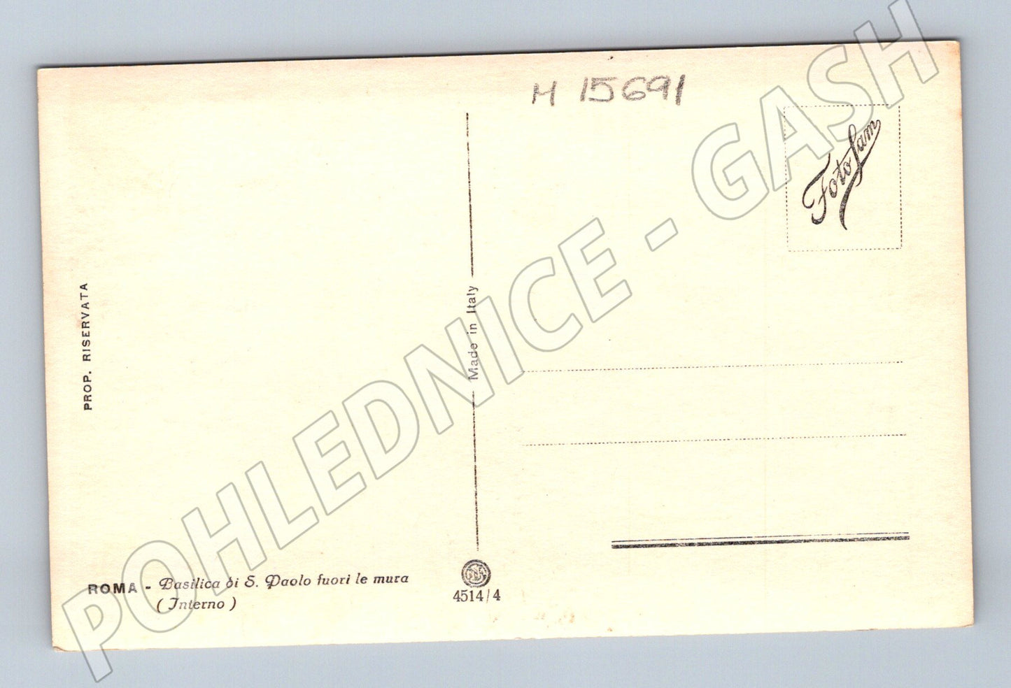Pohlednice Řím – interiér San Paolo fuori le mura (M15691)