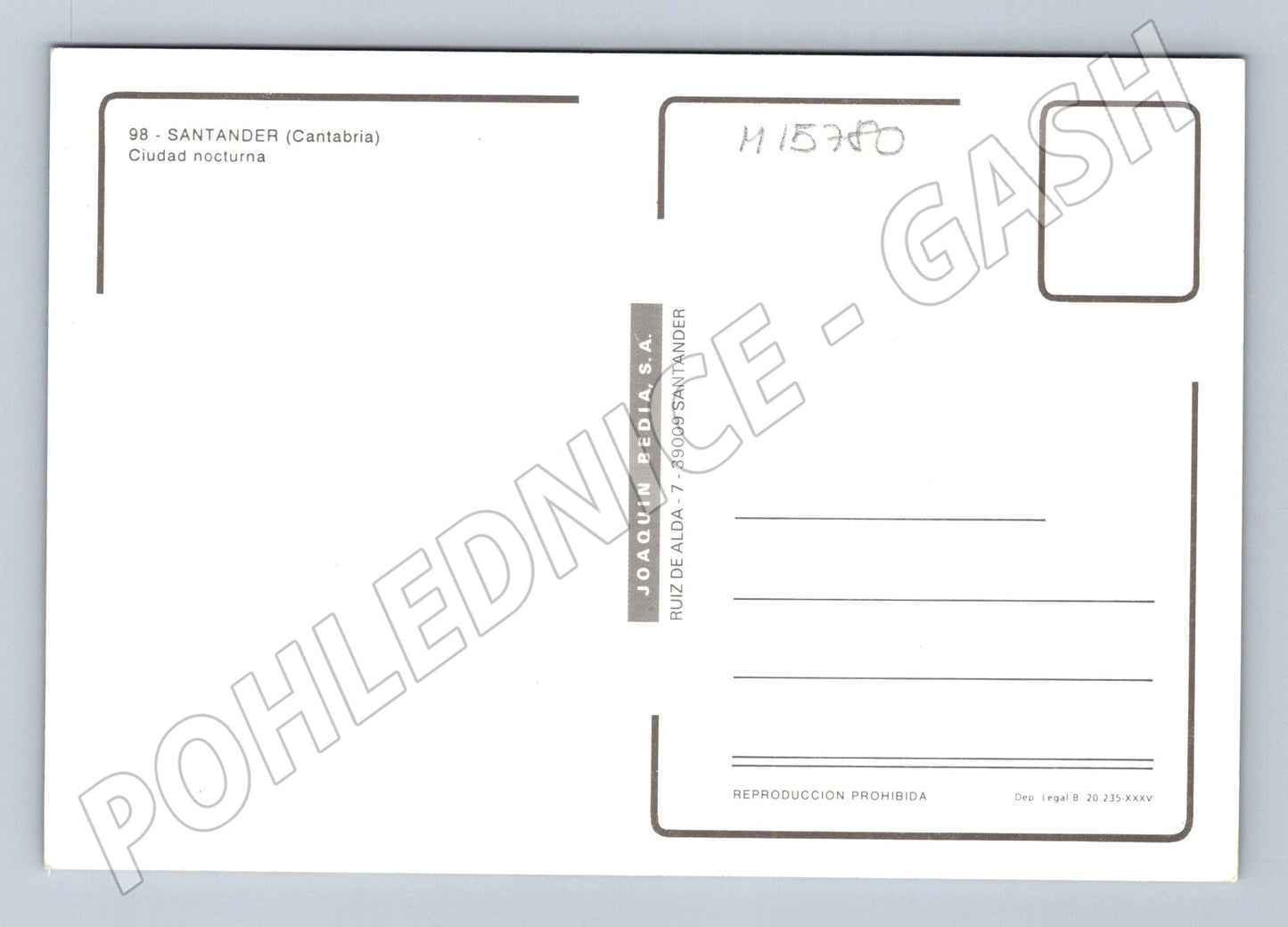 Pohlednice Santander noční přístav Španělsko (M15780)