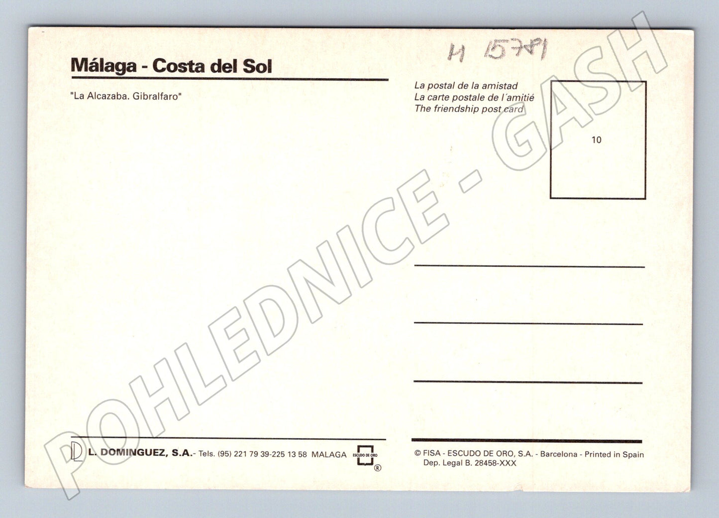 Pohlednice Málaga La Alcazaba Gibralfaro Španělsko (M15781)