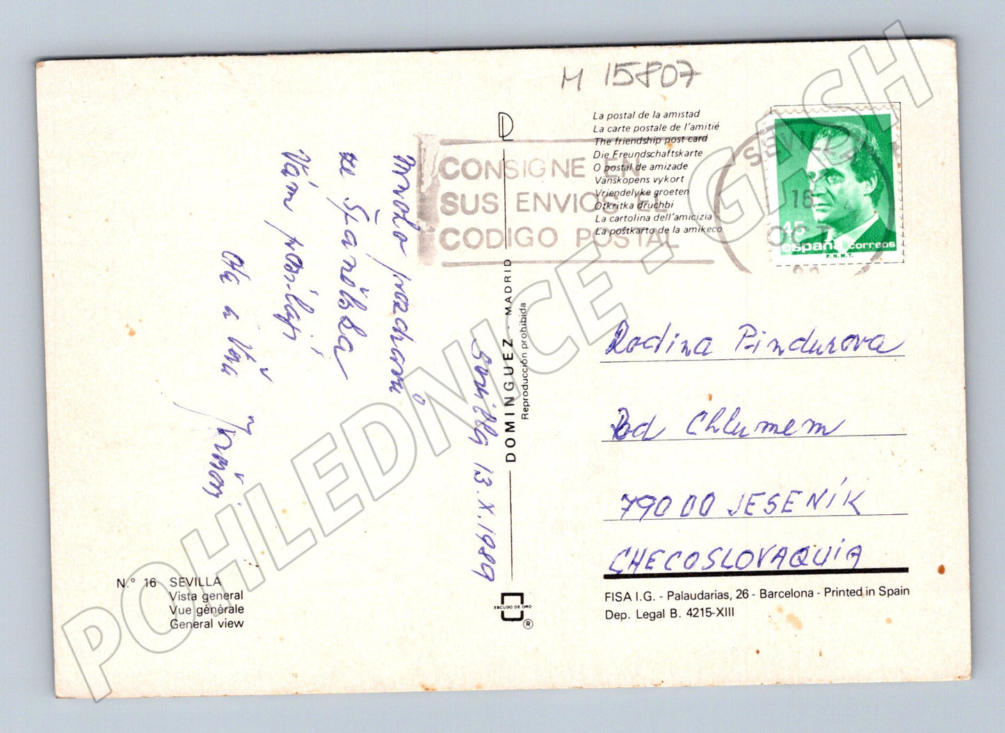 Pohlednice Sevilla letecký pohled na katedrálu 1969 (M15807)