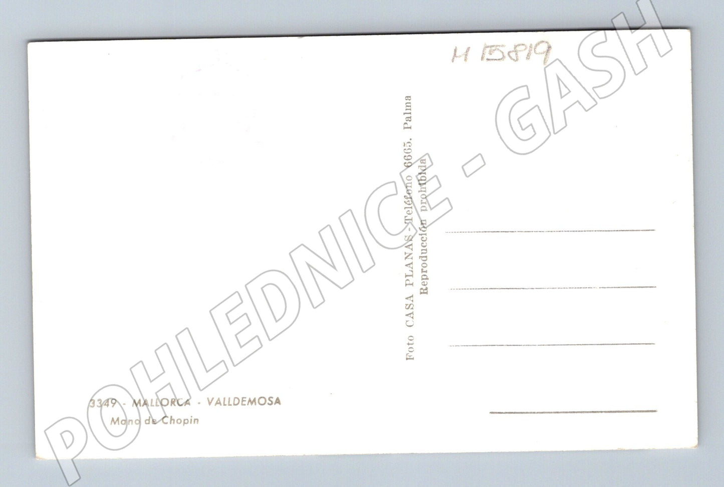 Pohlednice Mallorca Valldemossa ruka Fryderyka Chopina (M15819)