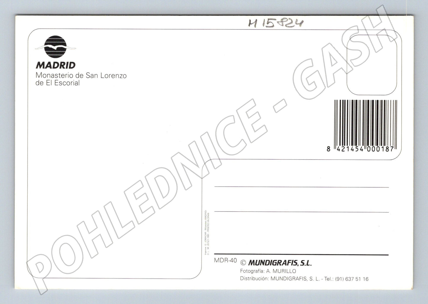 Pohlednice El Escorial klášter Španělsko (M15824)