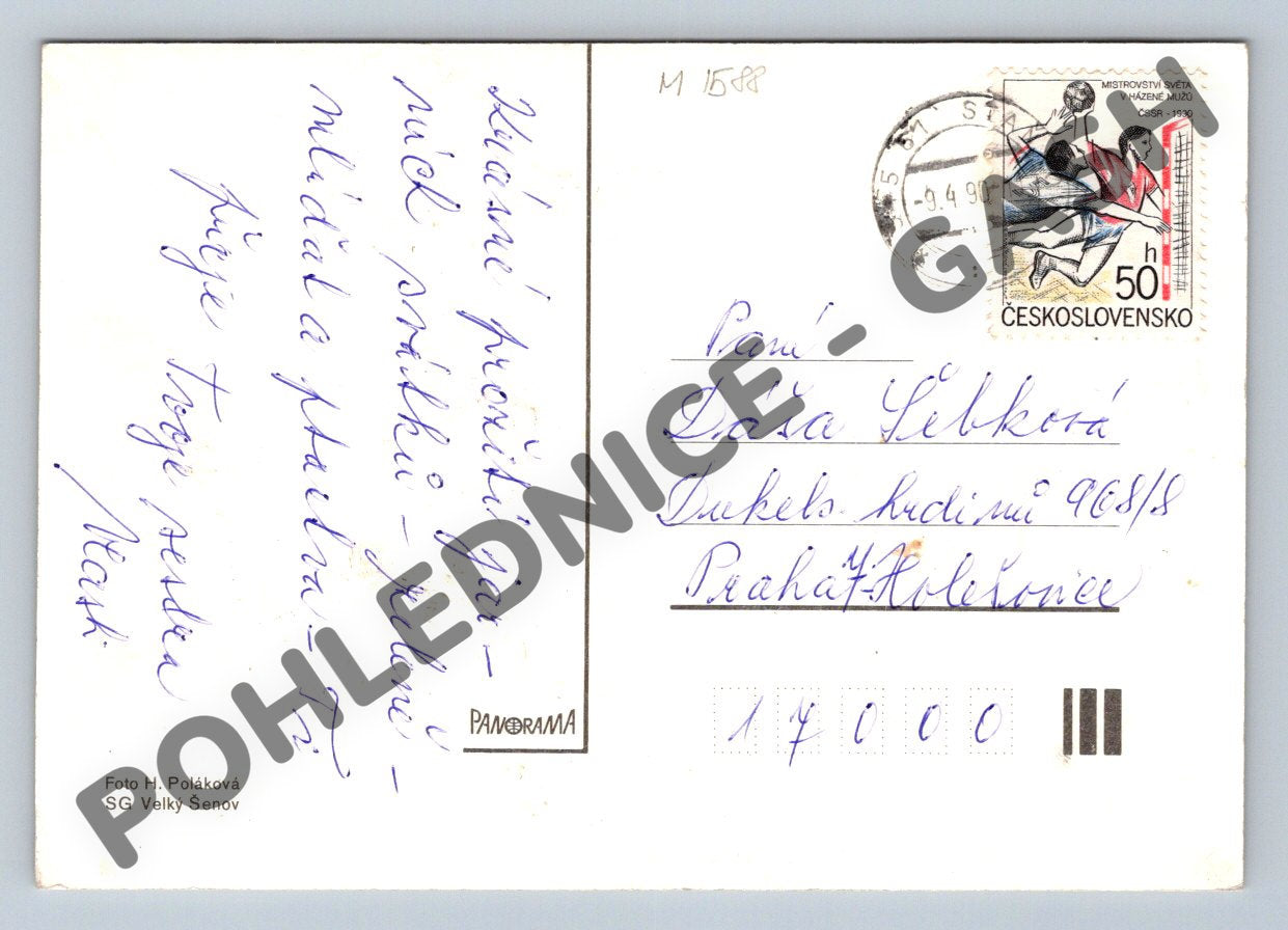 Pohlednice ČSSR 1990 kraslice a forzýtie (M1588)