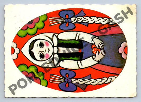 Pohlednice Krojovaná dívka folklór Československo (M1591)