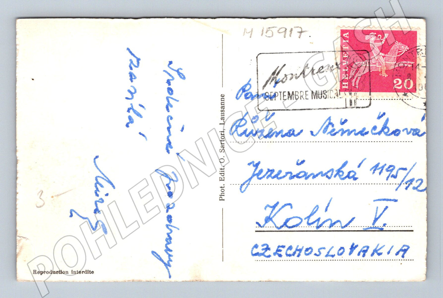 Pohlednice Montreux Ženevské jezero Dent du Midi (M15917)