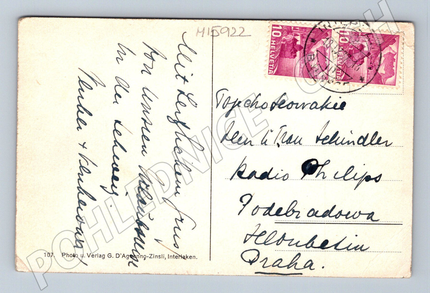 Pohlednice Jungfraujoch Aletschgletscher Švýcarsko (M15922)