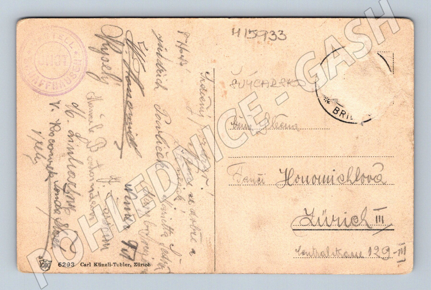 Pohlednice Rheinfall noční scéna Švýcarsko (M15933)