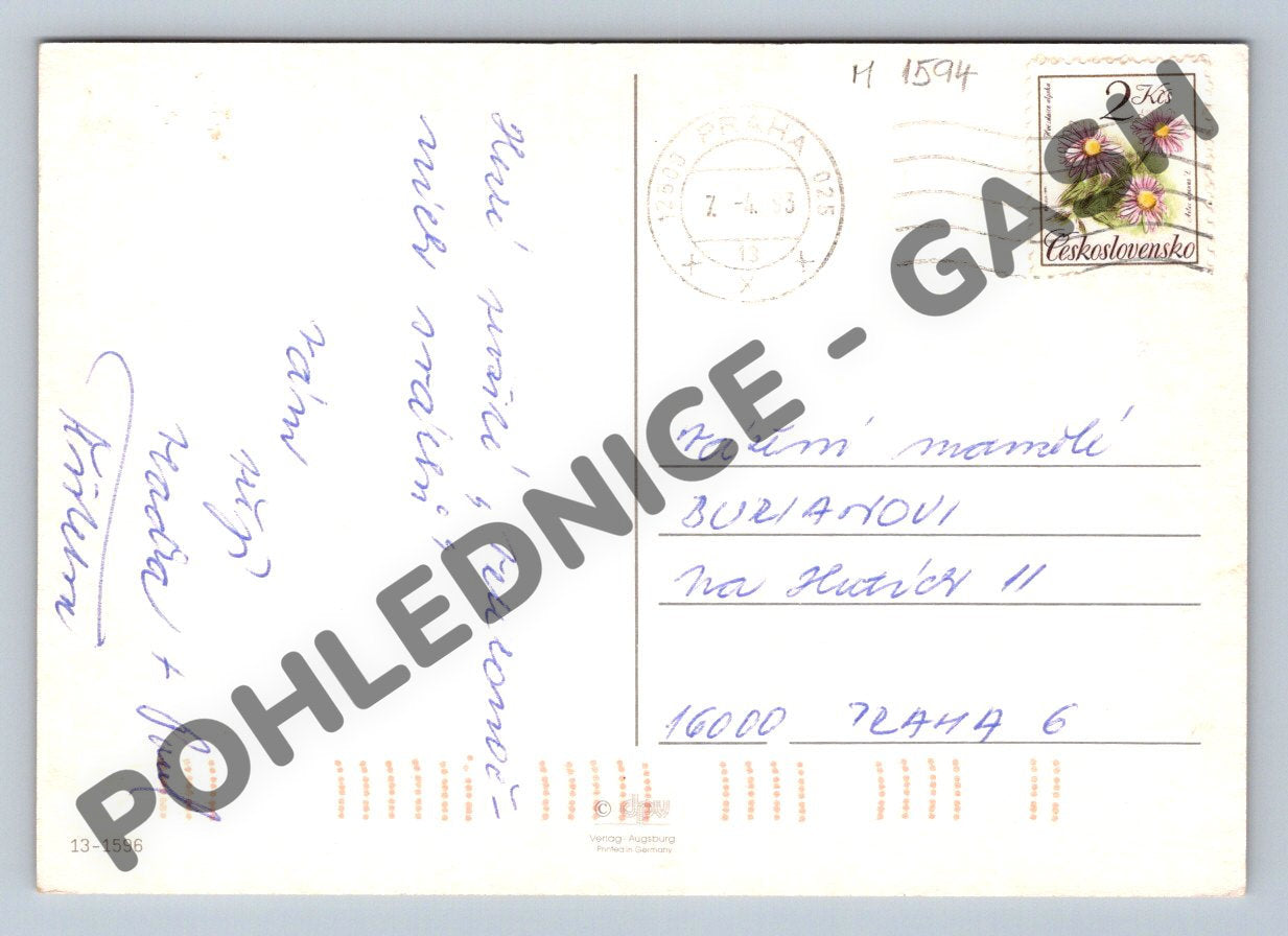 Pohlednice Kuřátko retro ČSSR 1983 (M1594)