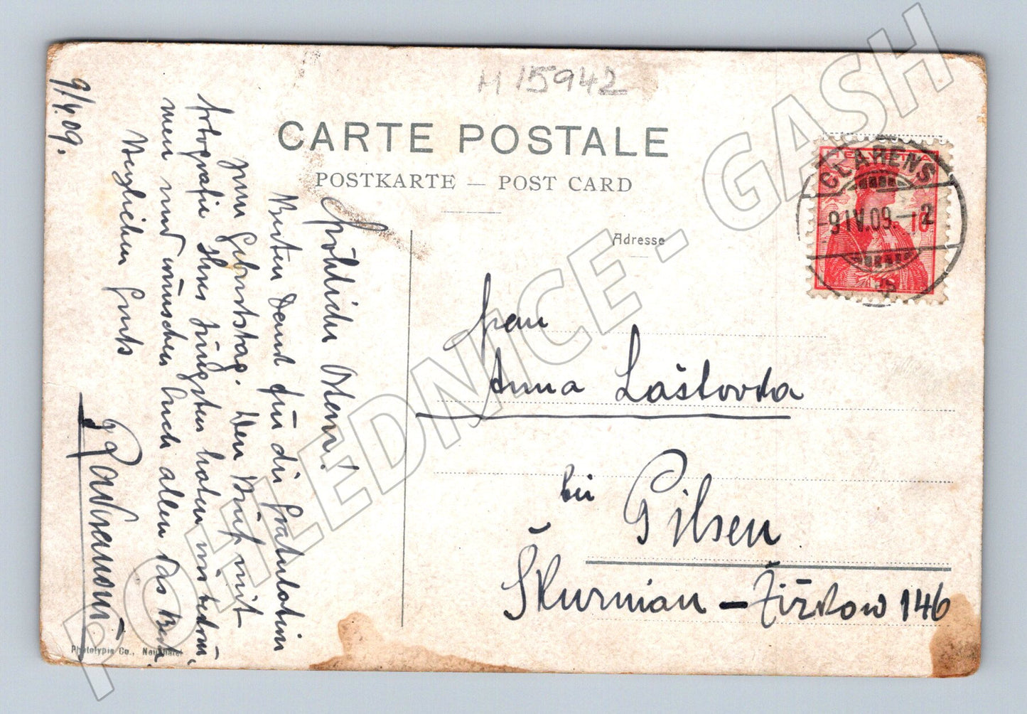 Pohlednice Montreux Lac Léman Alpy 1909 (M15942)